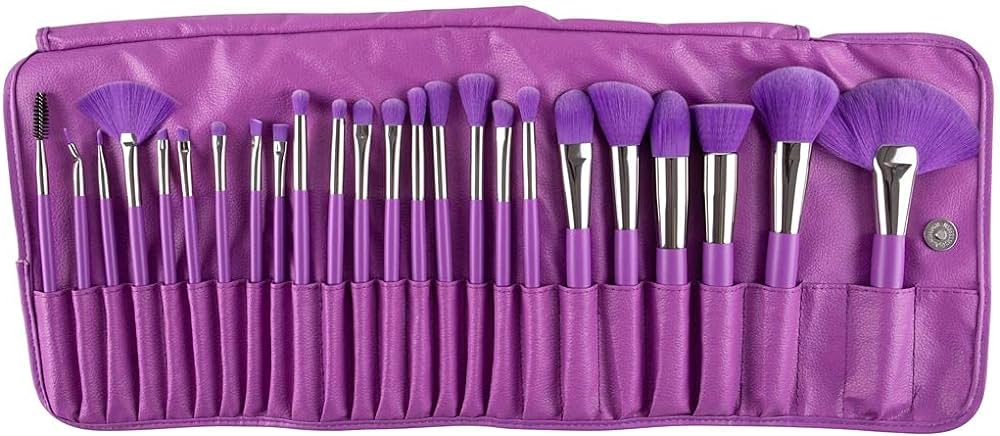 Set De Brochas 24 Pzas Morado Beauty Creations