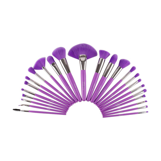 Set De Brochas 24 Pzas Morado Beauty Creations