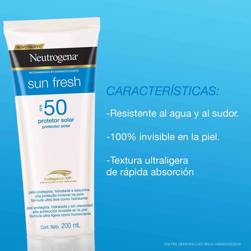 Protector Solar Corporal Neutrogena Sun Fresh FPS50 200ml